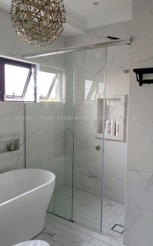 SHOWER SCREEN TEMP GLASS (SLIDING DOOR)