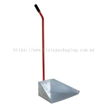 METAL DUSTPAN WITH WOOD HANDLE