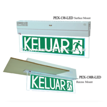 PEX138LED/PEX138RLED Exit / Keluar Signs