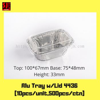 Aluminium Foil Tray w/Lid 4436