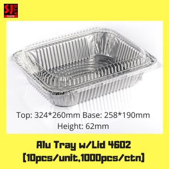 Aluminium Foil Tray w/Lid 4602