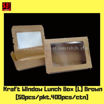 Kraft Window Lunch Box (L) Brown