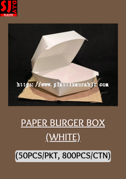 PAPER BURGER BOX (WHITE)