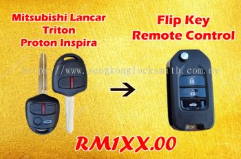 promotion mitsubishi lancer/triton/proton inspira car flip key remote control