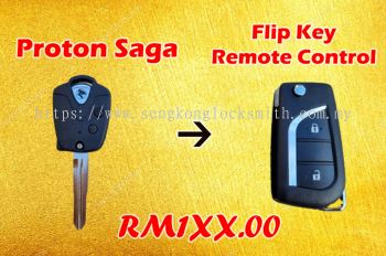 promotion proton saga/blm/fl/flx/persona car flip key remote control