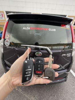 duplicate Perodua car key with remote control