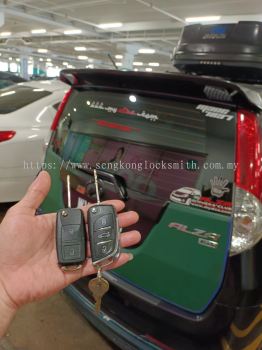 perodua Alza car key with remote control 