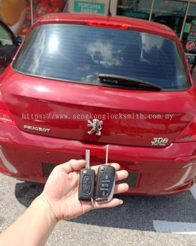 Peugeot 308 car key with remote control 