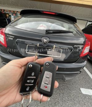 duplicate Proton Saga car key with remote control 