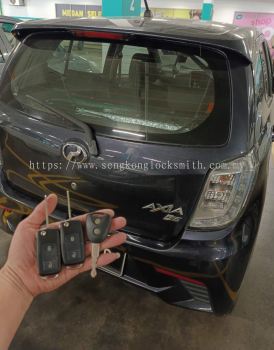 Perodua Axia flip key car remote control