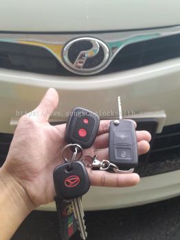 duplicate Perodua Myvi Perodua Alza car key with remote control 