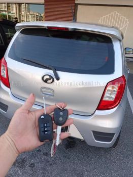 duplicate Perodua Axia car key with remote control 