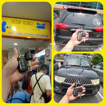 Mitsubishi pajero sport car key remote control copy 