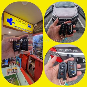 duplicate Perodua Bezza car smart key remote 