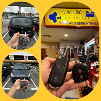 duplicate Perodua Axia car flip key controller 