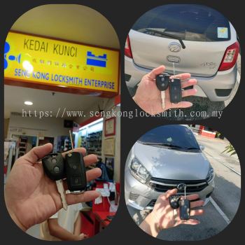 duplicate Perodua Axia car flip key remote control 