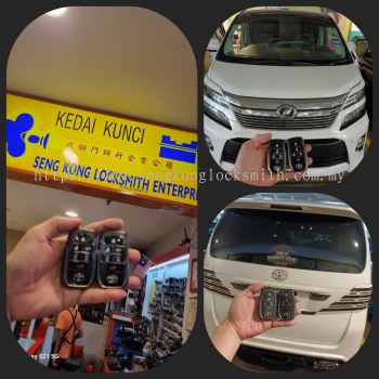 duplicate car keyless remote control Toyota Alphard