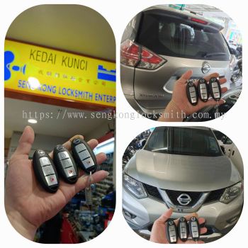 Pengawal kunci pintar kereta Nissan X-Trail pendua