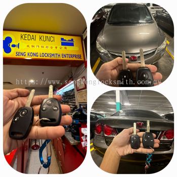 Duplicate Honda civic car key with remote control