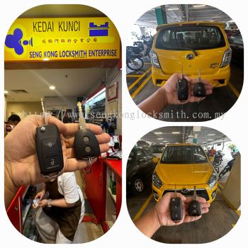 Duplicate Perodua Axia car flip Key controller