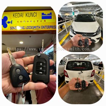 Duplicate Perodua Axia car flip Key remote control