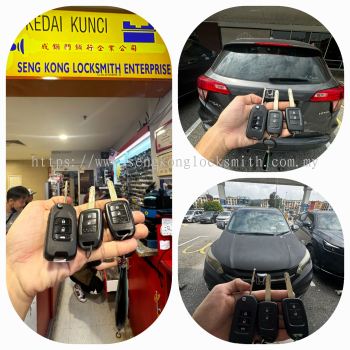 Kawalan jauh kunci kereta pendua flip Honda HRV