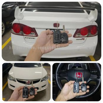 Pengawal kunci flip kereta civic Honda pendua