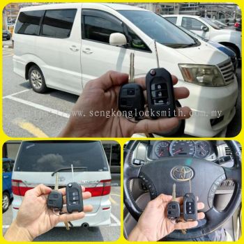 Promotion RM150 Duplicate Toyota Alphard car flip Key controller