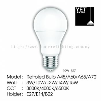 YET LIGHT BULB E27 10W