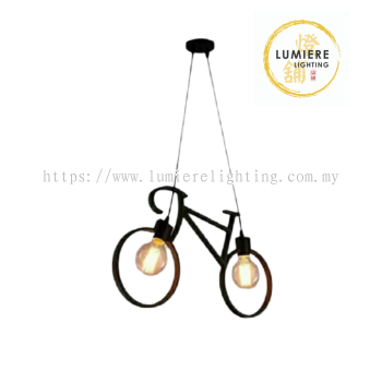 Minimalist Black Bicycle Single Pendant Light TY017