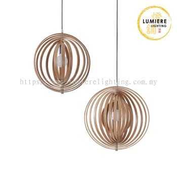 Post Modern Nordic Muji Round Wood Pendant Light