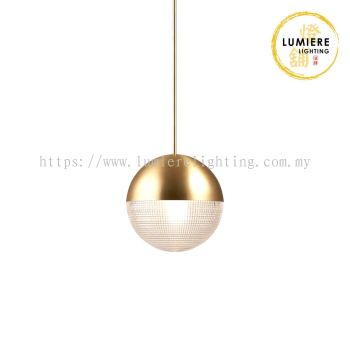 Post Modern Minimalist Gold Globe Single Pendant Light