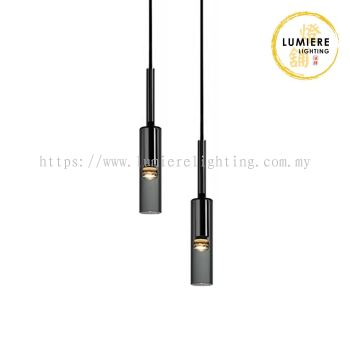 Post Modern Black Smoke Single Pendant Light