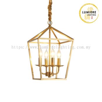 Post Classical Modern Palmar Lantern Design Pendant Light