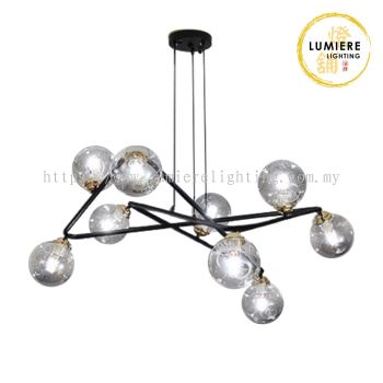 Post Modern Minimalist Nordic Smoke Glass Pendant Light