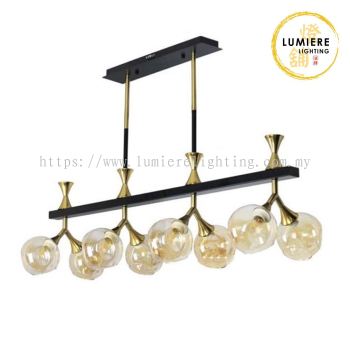 Post Modern Luxury Amber Glass Pendant Light