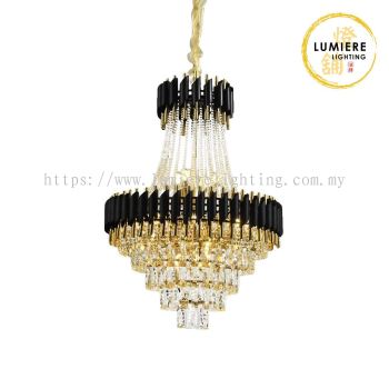 Post Modern Nordic Luxury Black Gold Chandelier Light