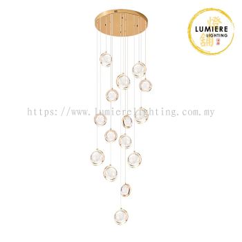 Luxury Crystal Bubble Glass Pendant Light 