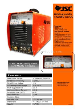 Welding Machine TIG200D AC-DC