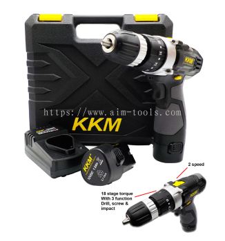 KKM 3 function cordless drill, 12v