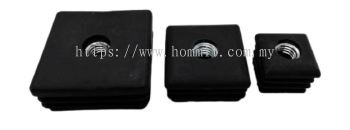 Square Stopper with 3/8" Nut Insert (Black)