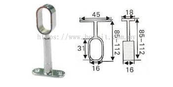 Oval Pipe Bracket (Center - Adjustable)