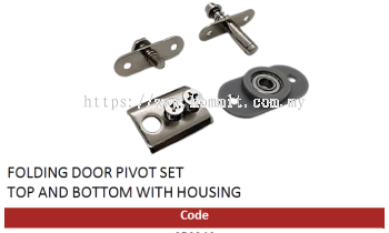 Folding Door Pivot Set Top & Bottom with Housing - 050340