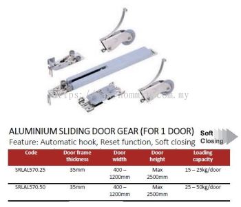 Aluminium Sliding Door Gear ( For 1 Door)