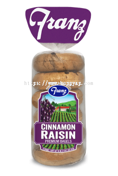 Franz Bakery Cinnamon Raisin Bagels 510gm ( 6 pcs / pkt )