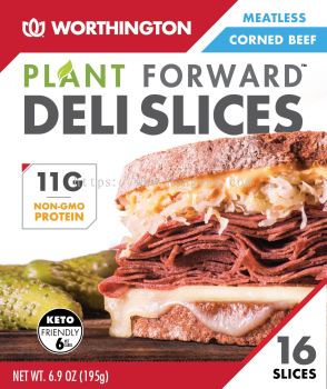 Worthington Meatless Corned Beef Deli Slices 195gm ( 16pcs / pkt )