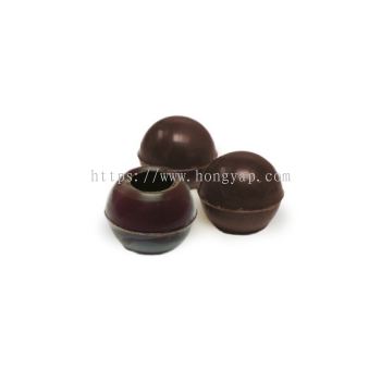 DOBLA, Truffle Shells - Round, Dark, L25.5 x B25.5 x H22 mm (2.7gm)