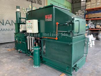Solid waste composting machine using pyrolysis technology