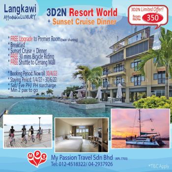 3D2N Resort World Langkawi + Sunset Cruise Dinner