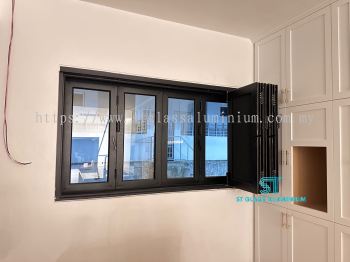 Folding Window With Security Mesh 